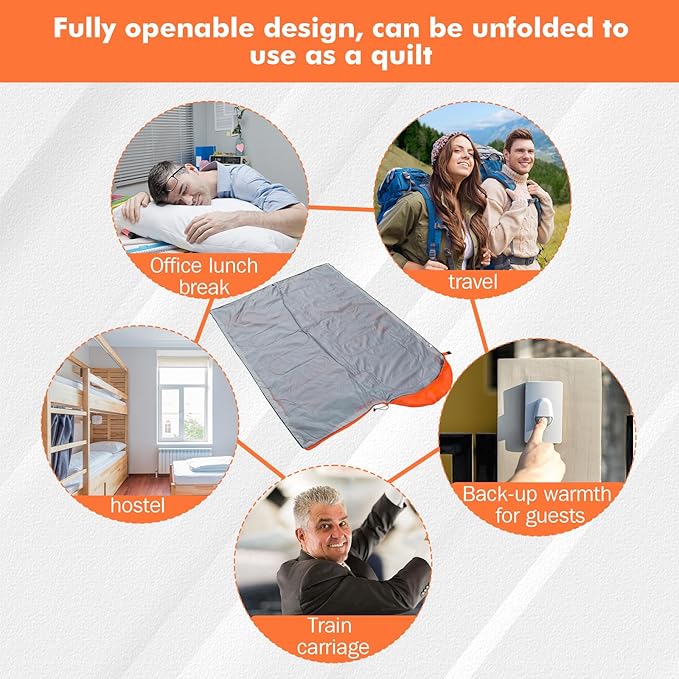 Macarrie 4 Pcs 0 Degree Camping Sleeping Bags Bulk for Adults 4 Season Warm Cold Weather Sleeping Bags with Compression Sack Lightweight Portable Waterproof for Backpacking Hiking Outdoor