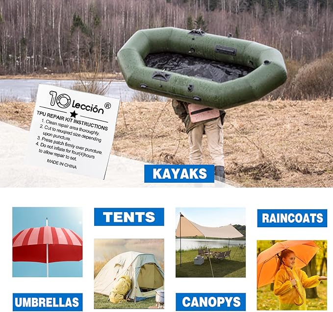 6in*7ft Inflatables Bounce House Repair Kit, Air Mattress Patch Kit, Vinyl Pool Patch Repair Kit, TPU Patch for Above Ground Pools, Tent, Canvas, Floats, Snow Tubes, Air Bed and Inflatable Decorations