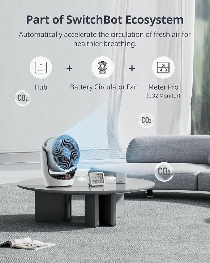 Air Quality Monitor Indoor 5-in-1 Meter Pro CO2 Detector, CO2 Alarm, CO2 Monitor with APP, Large Display, Bluetooth Air Quality Tester for Home, Office, 2-Year Data Storage (Meter Pro CO2)