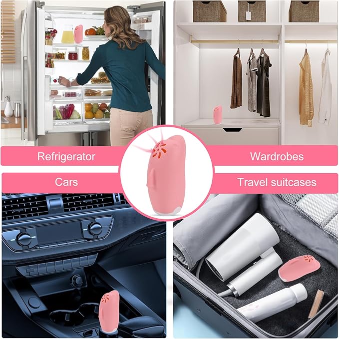 Asltw Dolphin Refrigerator Deodorizer, Refrigerator Odor Eliminator, Fridge Air Freshener, Multi-purpose Odor Eliminator for Home, Cute Gifts, Kitchen Gadgets Cute Kitchen Accessories (Pink)