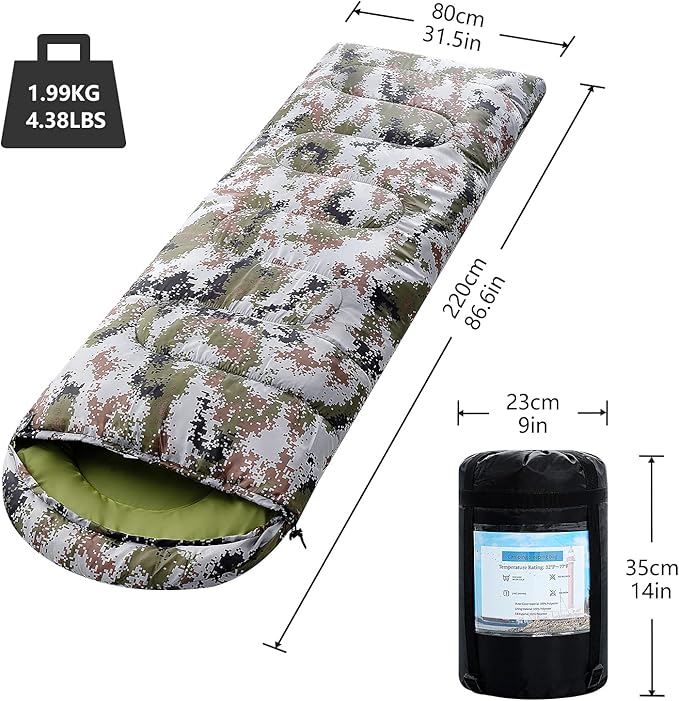 Sleeping Bags for Adults,Kids & Girls-Warm & Cold Weather Lightweight Waterproof Sleeping Bag Backpack with Compact Bag,Great for 3-4 Seasons Hiking,Camping and Outdoor