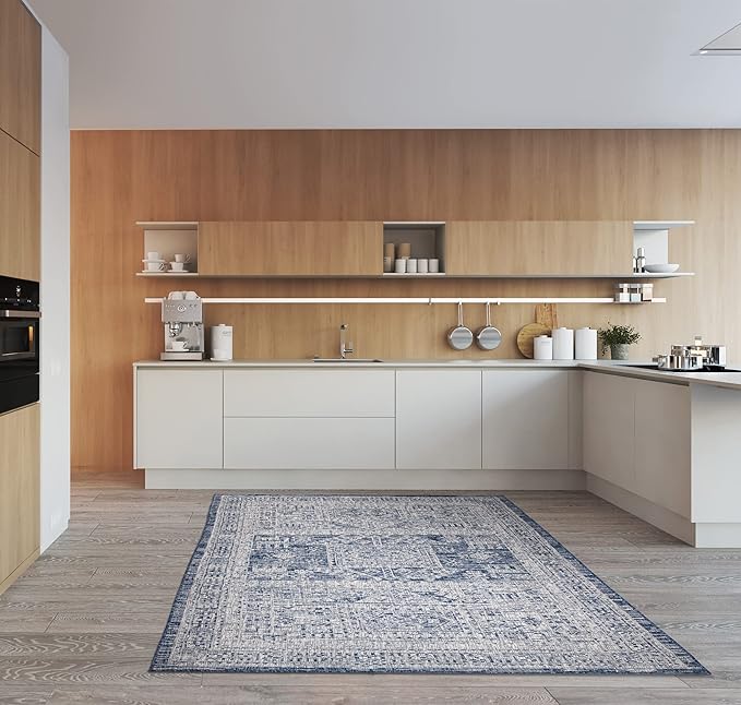 Keen Home Design Terrace Outdoor Area Rug - 5x8 Washable Indoor/Outdoor Rug for Patio, Kitchen, Balcony, Beach, Garden, Deck and Porch, Size: 5'3"x7'7"