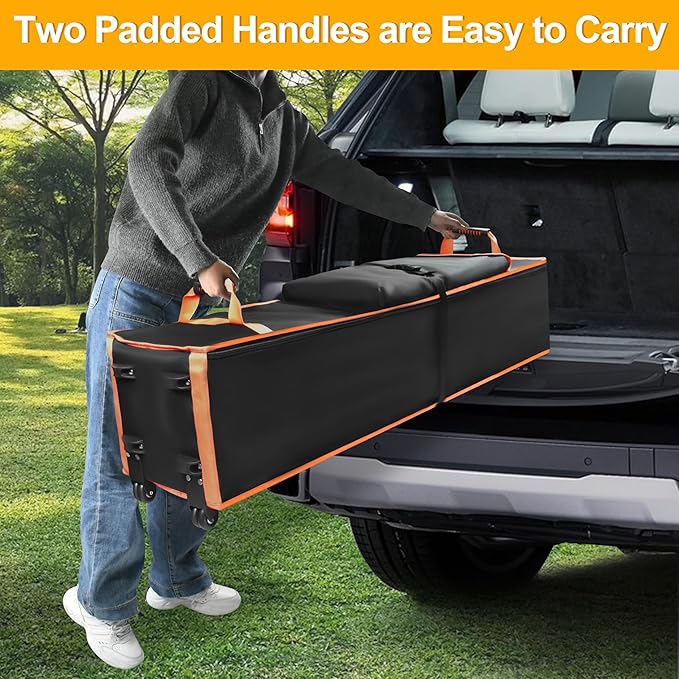 10 x 10 x 66in Canopy Bag Replacement for 10 x 10 Pop Up Canopy Tent with Roller Wheels - Canopy Carrying Bag with Handles - Pop Up Canopy Replacement Parts - 600D Waterproof Oxford Fabric