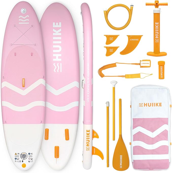 Inflatable Paddle Board for Adults with Accessories Included, Oar, Fins, Pump. Stand Up Paddleboard Great Stability and Resistance. 10’ x 33" x 5.9", Maximum Load 286 lb
