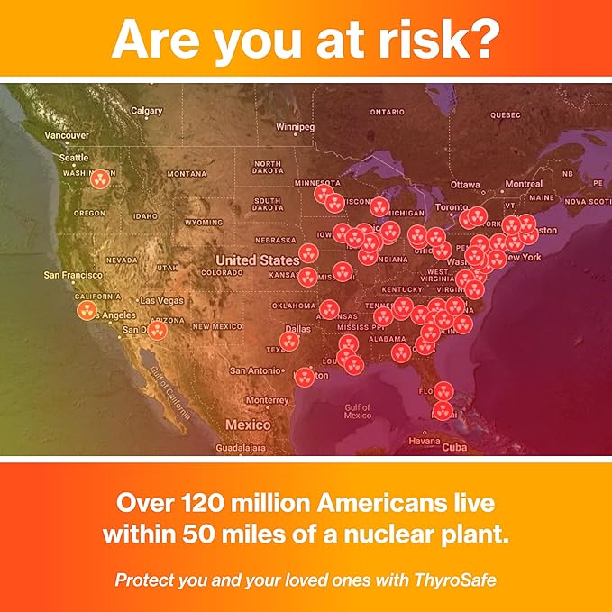 65mg Potassium Iodide Tablets (240 Pack) - Protects Your Thyroid from Nuclear Radiation Exposure