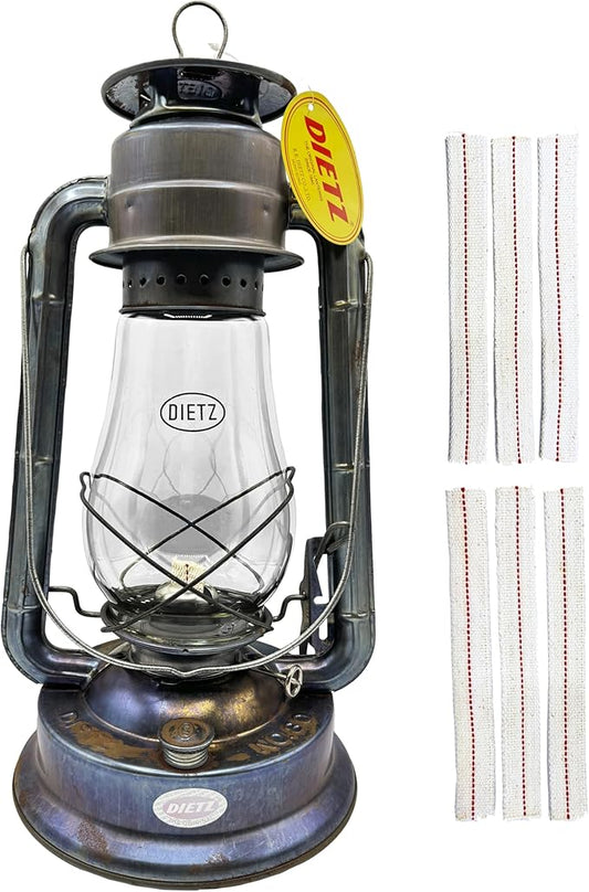 Light of Mine - Dietz #80 Blizzard Oil Lantern with 7/8" Replacement Wick Strips (Unfinished)