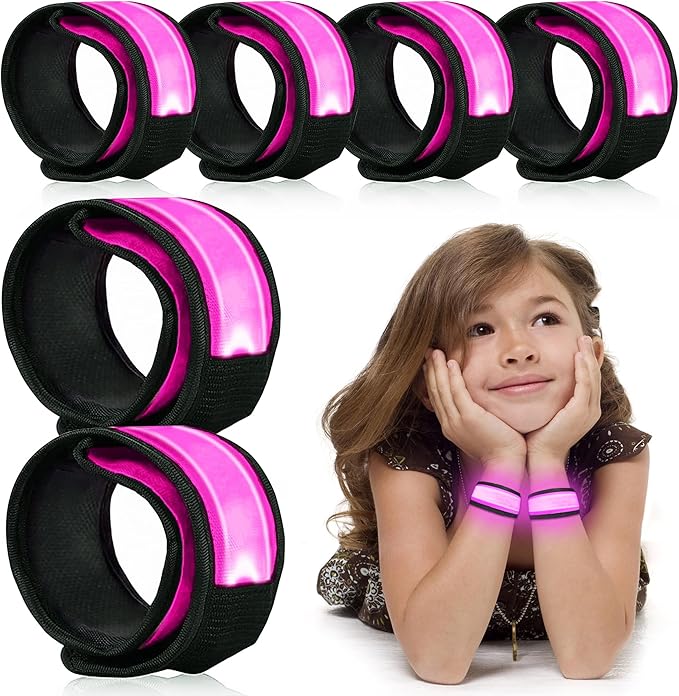 6 PCS LED Reflective Gear, LED Wristbands, LED Light Up Wristbands for Walking, Running, Jogging, Concerts, Sports, Camping, Sporting Events, Party, Rave Accessories