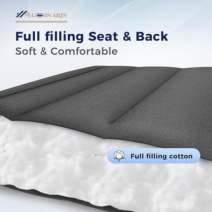 MAISON ARTS Padded Zero Gravity Lawn Chairs Set of 2 Foldable Recliner Anti Gravity Lounge Chairs w/Pillow & Cup Holder Outdoor Camp Chairs for Poolside Backyard Beach Support 350LBS Grey