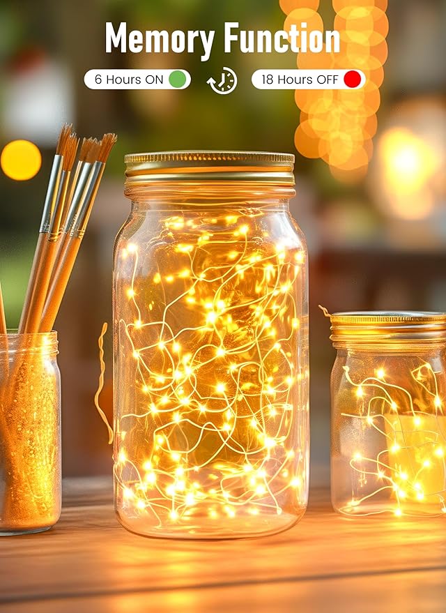USB Fairy Lights with Remote, 66ft 200 LED USB Powered Twinkle Lights with Time, Waterproof Silver Wire String Lights for Indoor Outdoor Wreath Wall Dorm Bedroom Mason Jar Christmas Tree Decoration