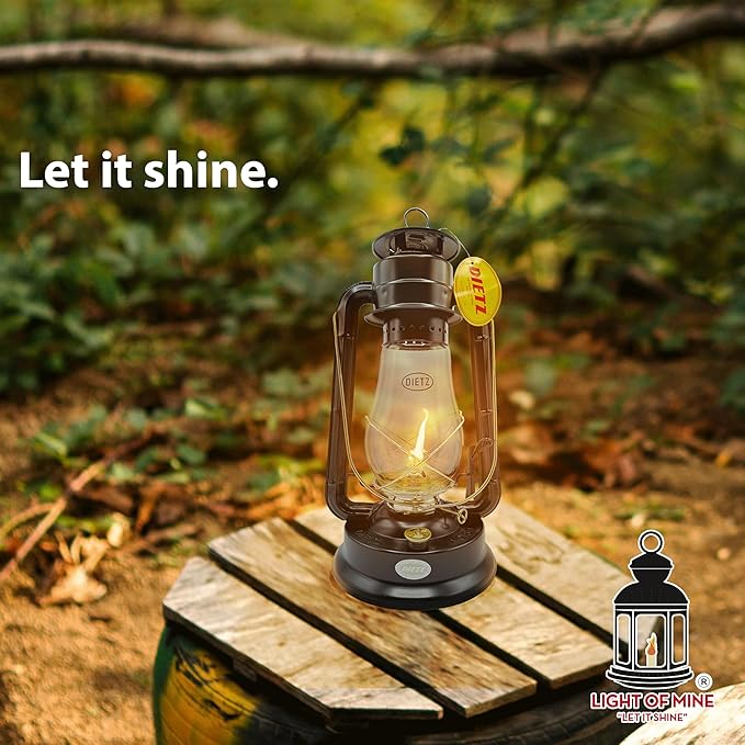 Light of Mine - Dietz #80 Blizzard Oil Lantern with 7/8" Replacement Wick Strips (Replacement Blizzard Globe with Wick)
