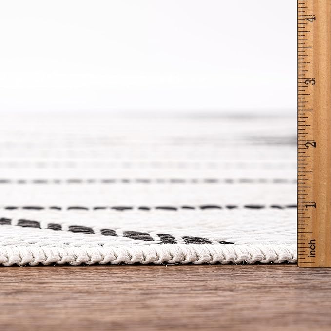 Keen Home Design Terrace Outdoor Area Rug - 6x9 Washable Indoor/Outdoor Rug for Patio, Kitchen, Balcony, Beach, Garden, Deck and Porch, Size: 6'x8'10"