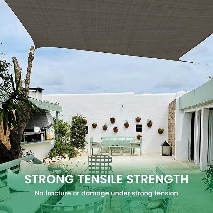 50% 10 X 20 FT Black Shade Cloth, Outdoor Woven Sun Shade with Grommets, Durable Breathable Netting Shading Antifreezing for Patio, Garden, DIY Home, Plants Cover, Greenhouse, Dog Kennel