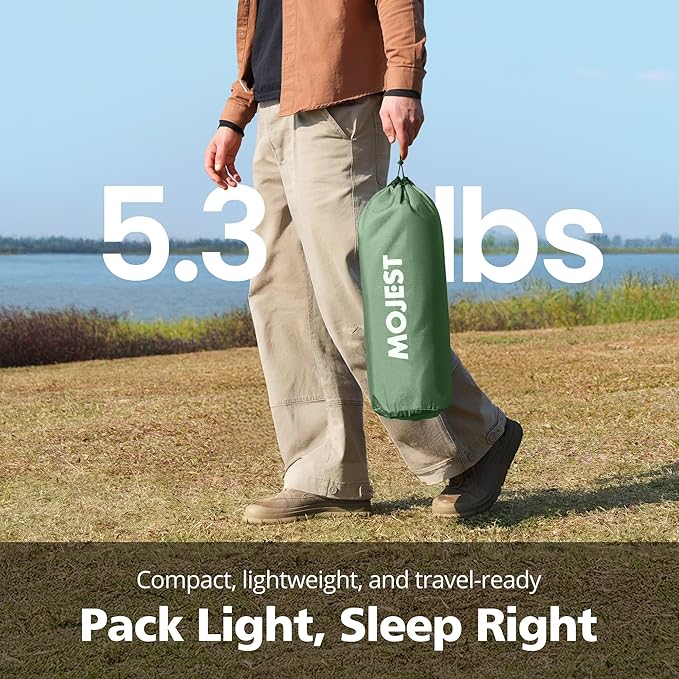 Ultralight Camping Cot for Adults, Portable Folding Camping Bed, Supports 350 lbs - Lightweight for Travel, Camping, Hiking, Backpacking, Mountaineering, Light Green