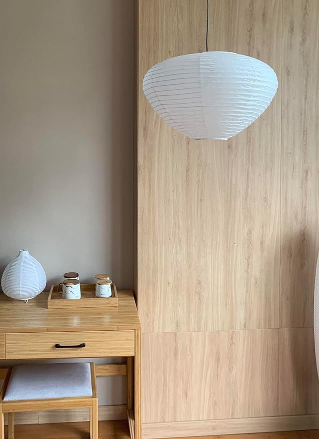 Mushroom Paper Lampshadeï¼?7inchï¼? White Folding Lampshade,Interior Trim Lampshade,Paper Ceiling Lamp Shade