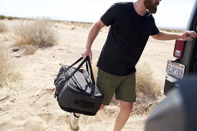 AO Coolers Stow 'n Go Canvas Soft-Sided Cooler, Low Profile and Leak Proof, Insulated for 24-Hour Cold, Black, 38-Can