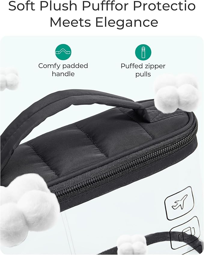 BAGSMART TSA Approved Toiletry Bag, Clear Makeup Cosmetic Bag Organizer, Quart Size Travel Bag for Toiletries, Carry-on Travel Accessories Essentials, 1 Pack-Pink