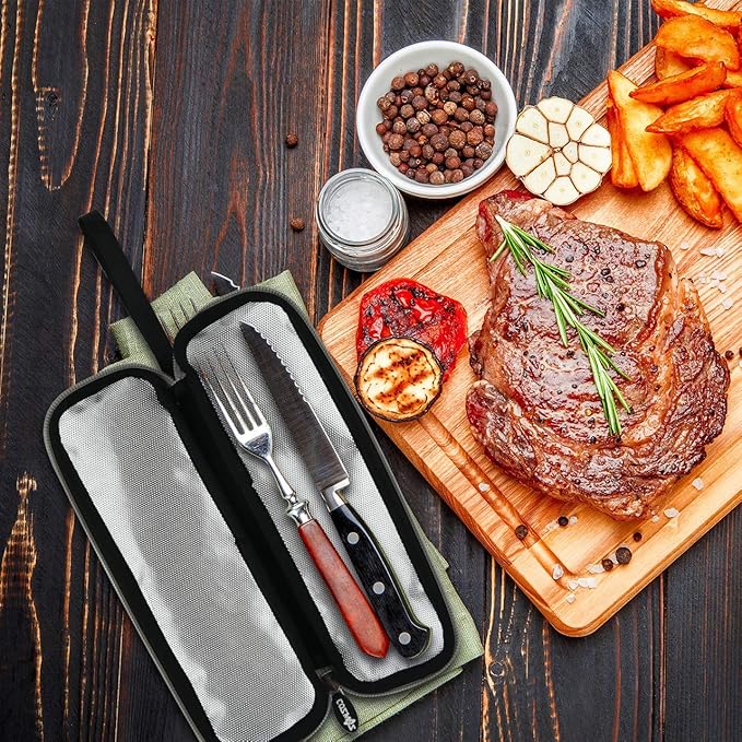 CM Reusable Portable Travel Tableware Carrying Bag Storage Case Cutlery Flatware Organziers for Straw Spoon Fork Chopsticks Utensil Holder (Marble White Pattern)