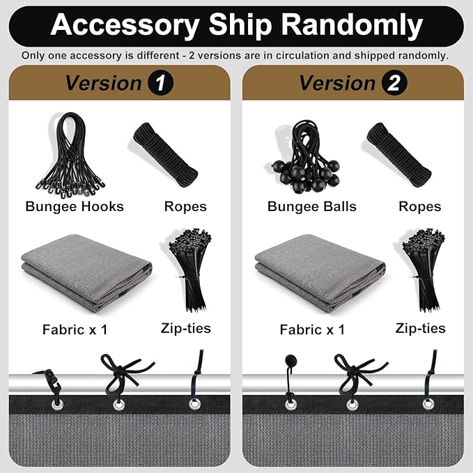 Artpuch 90% Sun Shade Cloth, 10 x 12 FT Pergola Shade Cover Canopy with Grommets, Sun Screen Fabric Tarp for Patio, Outdoor, Garden, Backyard, Light Grey