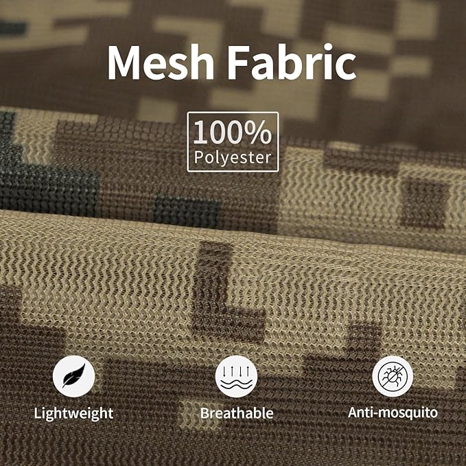 Mosquito Net Suit Camo Hunting Mesh Suit Bug Net Clothing with Hood for Outdoor Protection No-See-Ums Garden Camping