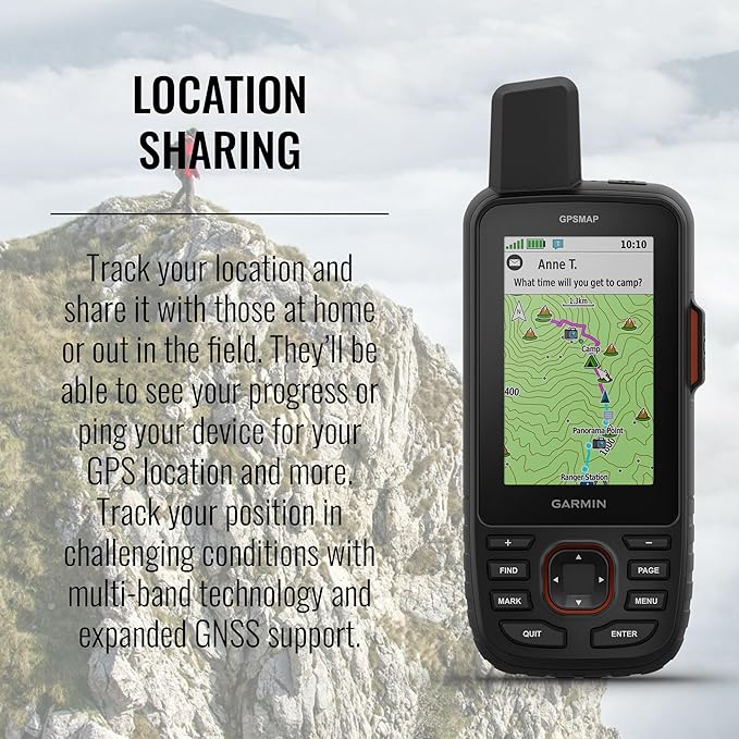 Garmin GPSMAP 67i Rugged Hiking GPS Premium Handheld inReach Satellite Technology, Two-Way Messaging, Interactive SOS, Mapping Bundle with Accessories