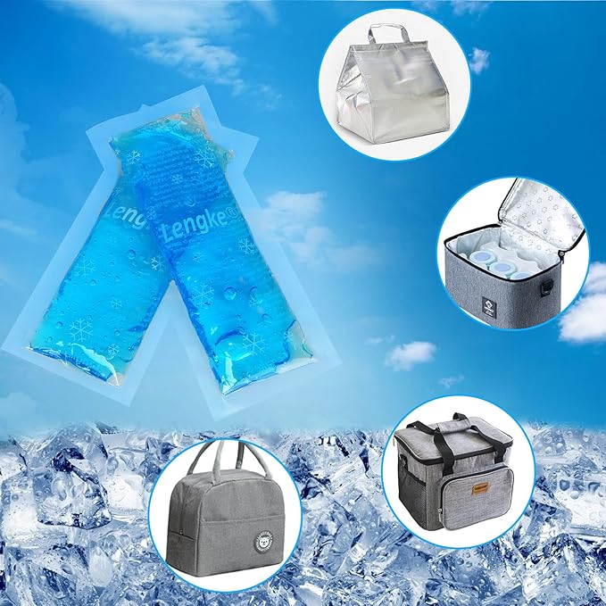 YOUSHARES Ice Packs - Reusable Freezer Packs Instant Hot Or Cold Gel Pack Suitable for Insulin Cool Storage Bag （2 TSA Approved Ice Packs）