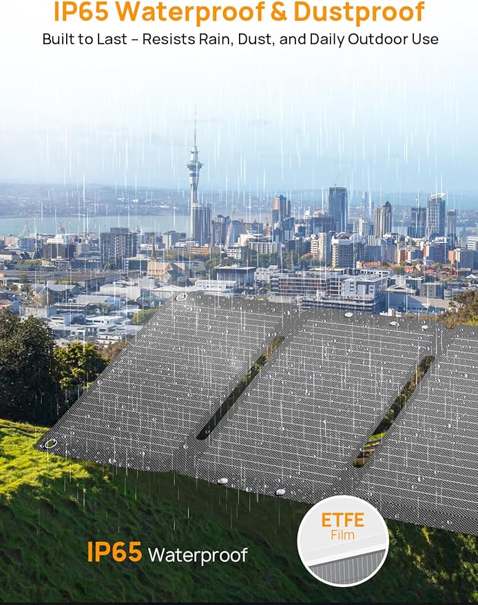 AFERIY Portable Power Station and Solar Charger Bundle: 145W with 99.2Wh LiFePO4 Battery, 100W PD Cable, with 1pcs 30W Solar Panel for Camping, Travel, Outdoor Activities