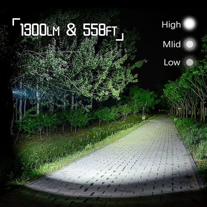 VTIGER T1A Mini Pocket EDC Flashlight with Clip,1300 Lumen Compact AA Rechargeable LED Little Flashlights, Super Bright Tail Switch Small Flash Light with Magnet for Camping,Hiking,Outdoor,Emergency