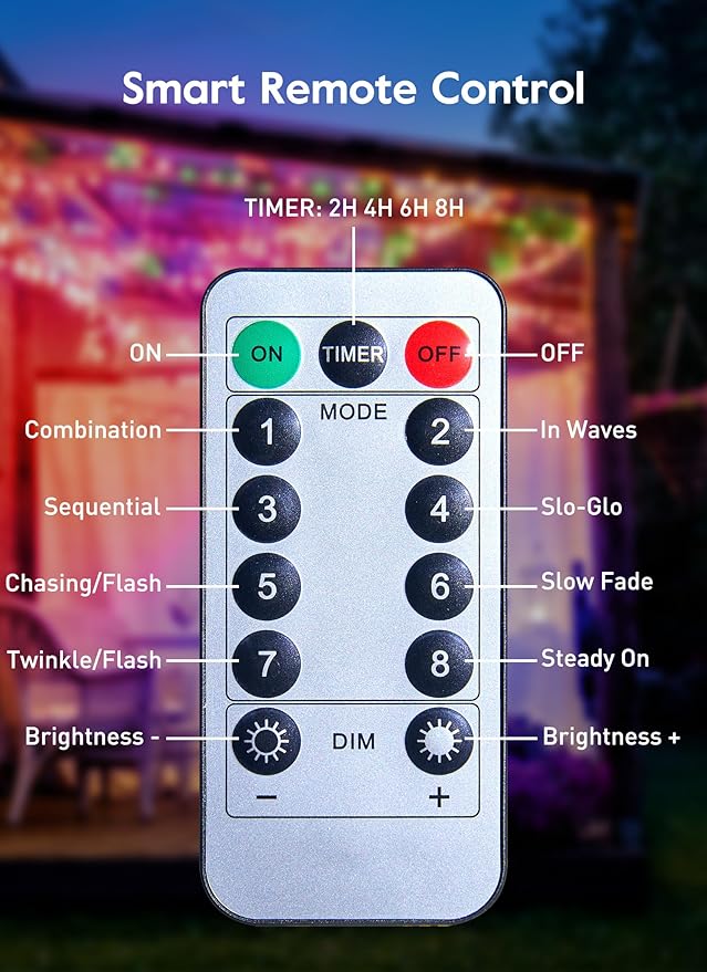 String Lights Indoor, 33Ft 80 LED Rose Flower Lights, 8 Modes Dimmable & Timeable Twinkle Lights, Festival Christmas Decorations for Bedroom Living Room, Multicolor, USB Plug, Remote