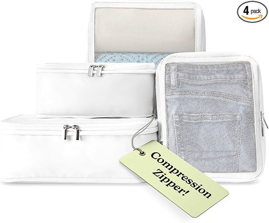 Vandel Space-Saving Compression Packing Cubes for Women, Men, Compressible Carry On Suit Case Organizer Luggage Packing Cubes for Travel Organizer Bags for Luggage and Backpacks, Suitcase Cube