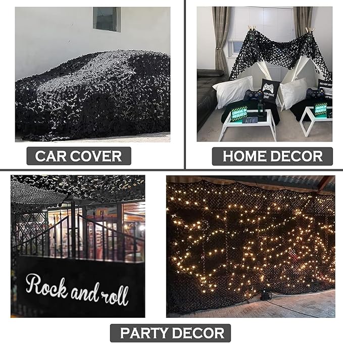 Camo Netting Camouflage Netting 20x20 10x20 10x10 Bulk Roll Burlap Camo Tarp Sunshade Net for Hunting Blind Dinosaur Birthday Jungle MilitaryTheme Party Decoration Camping Shooting