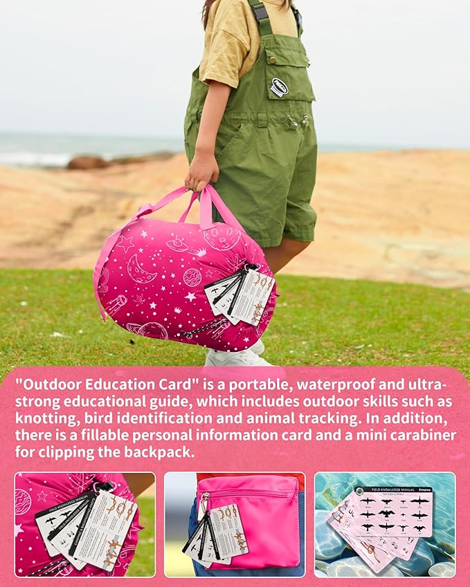 KingCamp 45° F Kids Sleeping Bag, Lightweight Waterproof & Compact Flannel Sleeping Bags Cold Weather & Warm Youth Essentials Gear Accessories for Camping, Fits 10-12 Children up to 5'5" Tall