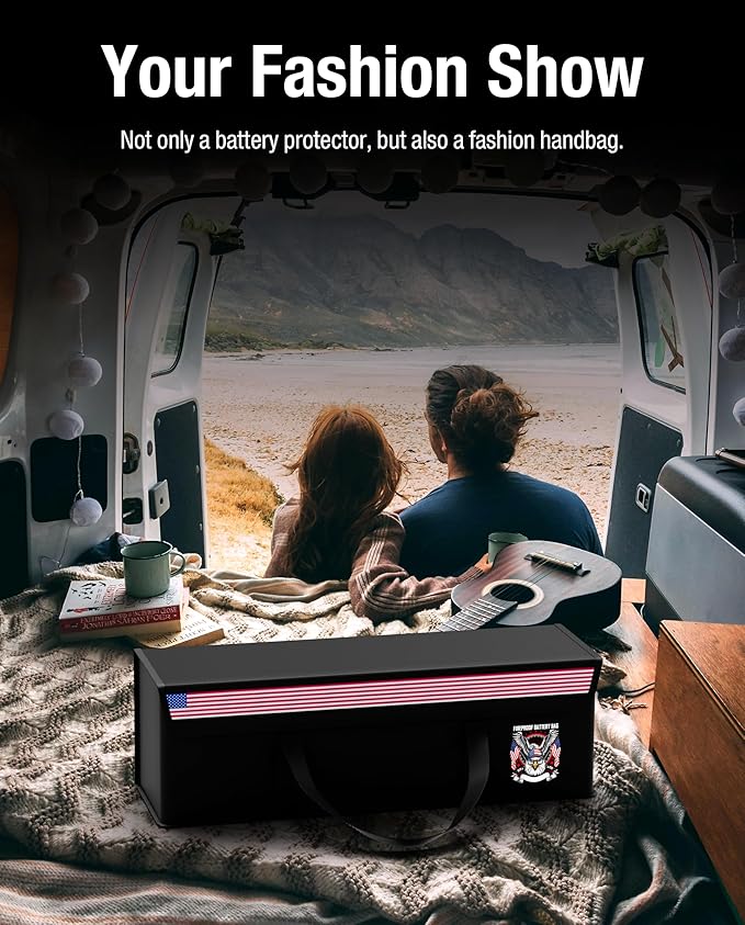 Fireproof Explosionproof Lipo Battery Safe Bag - Large Capacity Ebike Battery Storage Guard Pouch for Charging & Storage - Waterproof Protective Case for Ebike & Lithium Batteries(16x4.7x5 Inches)