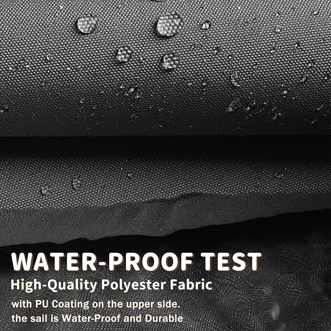 LOVE STORY Waterproof 12'x12'x12' Triangle Dark Grey Sun Shade Sail Cannoy UV Resistant for Outdoor Patio Garden Backyard (We Make Custom Size)