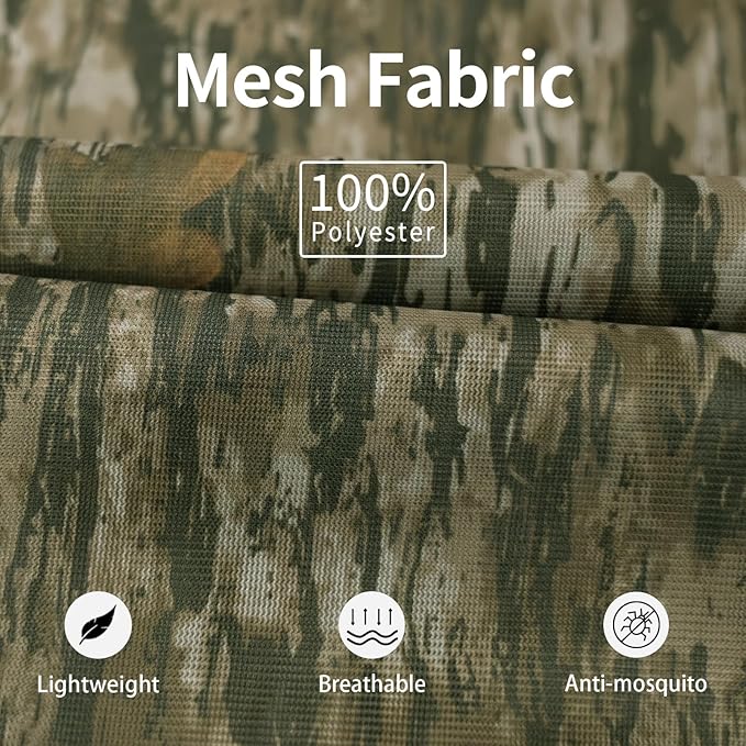 Mosquito Net Suit Camo Hunting Mesh Suit Bug Net Clothing with Hood for Outdoor Protection No-See-Ums Garden Camping