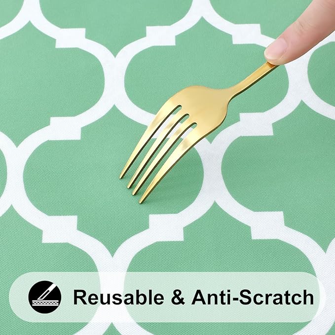 Smiry Rectangle Picnic Table Cover, Waterproof Elastic Fitted Camping Tablecloths for 6 Foot Tables, Wipeable Flannel Backed Vinyl Tablecloth Protector for Indoor, Outdoor (Sage Green, 30x72 Inches)