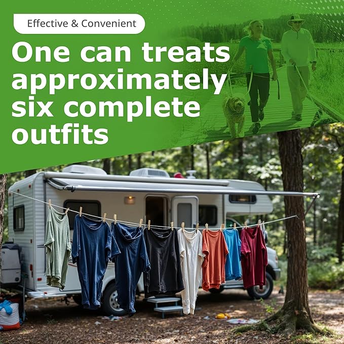 Premium Permethrin Spray - Tick, Flea, Fly, Mosquito, Chigger, Spider & Bed Bug Repellent for Clothing, Gear, Furniture, & Tents, Lasts up to 60 Days, Clear, 18 Oz Aerosol, Pack of 2