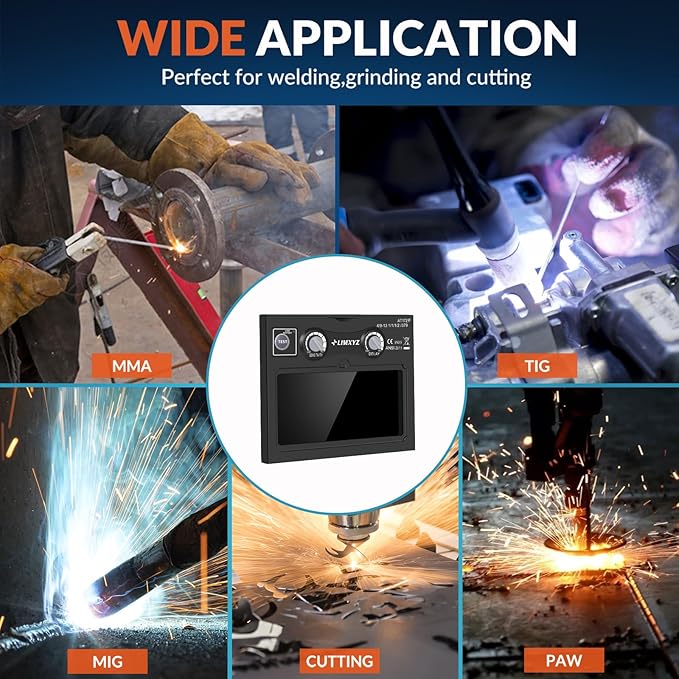 Auto Darkening Welding Lens 3.54"x4.33" with 2 Arc Sensors, Adjustable Shade 4/9-13 for Welding Helmets Automatic Darkening Lens & Premium Welding Helmet Accessories