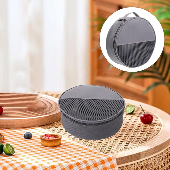 SUPVOX Camping Dish Storage Bag: Portable Tableware Organizer - Large Capacity Oxford Cloth with Mesh - Cookware Carrier for Outdoor Picnic and Travel