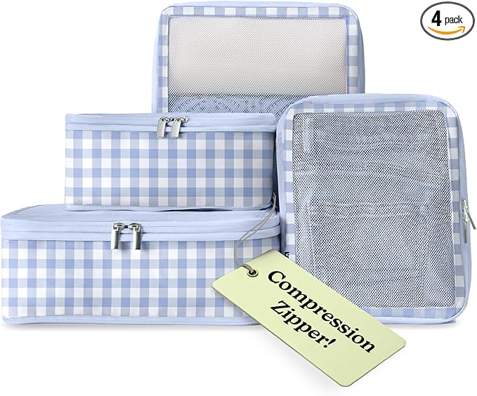 Vandel Space-Saving Compression Packing Cubes for Women, Men, Compressible Carry On Suit Case Organizer Luggage Packing Cubes for Travel Organizer Bags for Luggage and Backpacks, Suitcase Cube