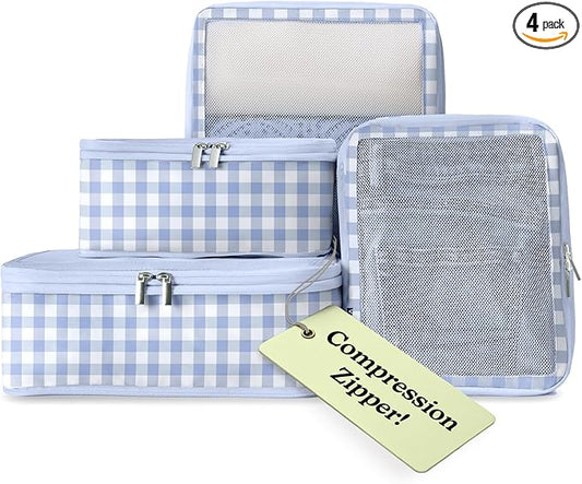 Vandel Space-Saving Compression Packing Cubes for Women, Men, Compressible Carry On Suit Case Organizer Luggage Packing Cubes for Travel Organizer Bags for Luggage and Backpacks, Suitcase Cube