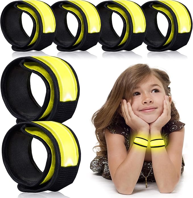 6 PCS LED Reflective Gear, LED Wristbands, LED Light Up Wristbands for Walking, Running, Jogging, Concerts, Sports, Camping, Sporting Events, Party, Rave Accessories