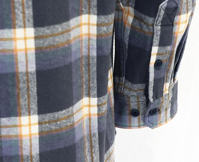 VATRENUS FR Shirts for Men Plaid Flannel Jacket 8.5oz Heavyweight Flame Resistant Welding Shirt