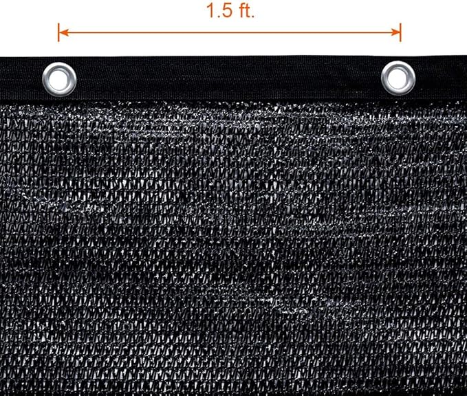 Agfabric 60% Greenhouse Shade Cloth Cover with Grommets 8??X 12?? Black