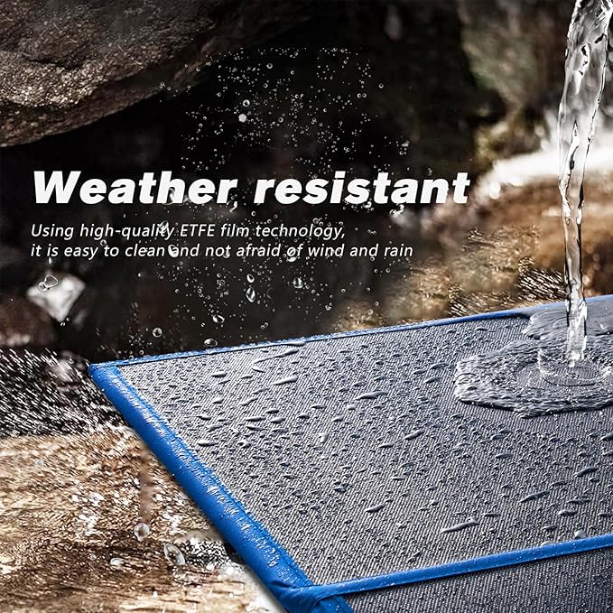 ATEM POWER 200W Portable Solar Panel, Foldable Solar Panel HPBC Chip, 20A MPPT Charger Controller 5V USB Output for 12/24V Battery/Power Station Outdoor Camper RV Hiking Durable Anti Cracking Coating