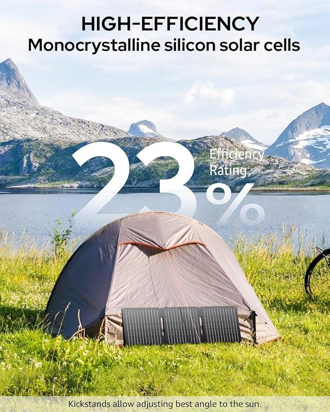 Apowking Portable Solar Panels 22W, Foldable Solar Panel Charger for Power Station, Cellphone, Laptop, Solar Panels with USB A, Type C and DC 18V Output for Camping RV Trip