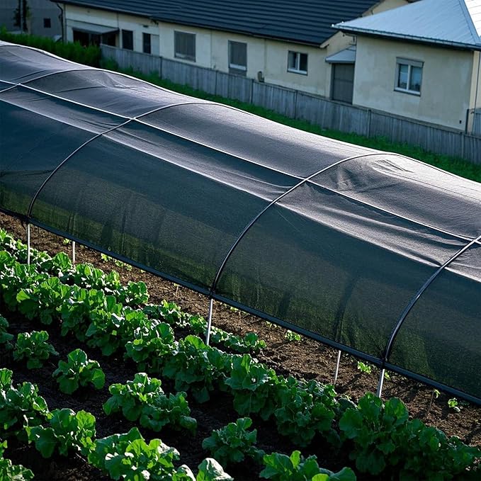 winemana Black Shade Cloth 70%, 8x10 FT Mesh Tarp - Garden Shade for Greenhouse, Patio, Vegetables, Plants Cover and Chicken Coops, Sun Shade Net for Outdoor Protection with Reinforced Grommets