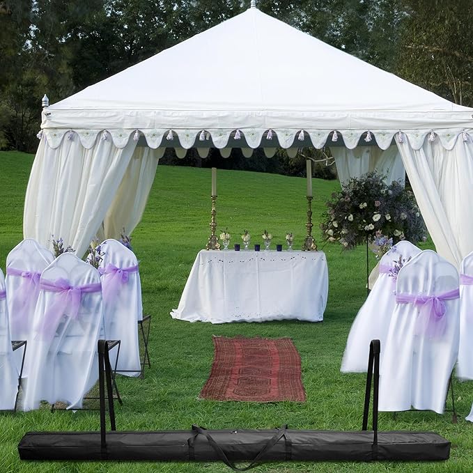 Adnee 88" L x 8" W Heavy Duty Party Tent Poles Storage Bag-600D Oxford Canopy Pole Bag with Padded Handles and Dual Zipper-Portable Long Storage Bag for Storing Event Tent Equipment Top Covers Pole