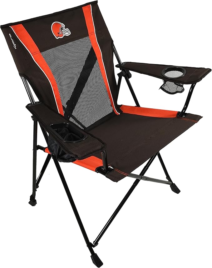 Kijaro Sports Fan Folding Chair, 26" L x 35.5" W x 37" H, Cleveland Browns