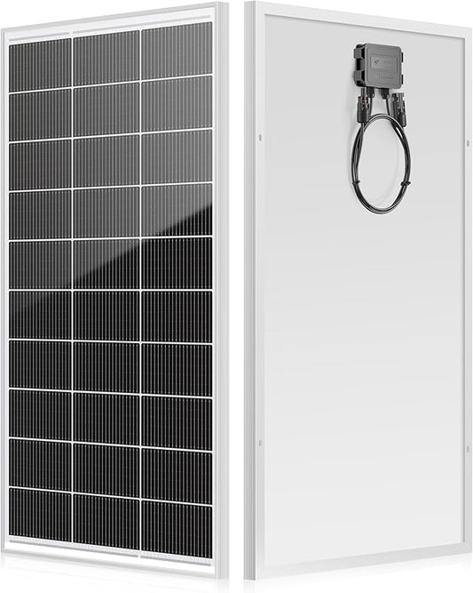 18BB 200 Watt Solar Panel N-Type 200W Solar Panel 12V 24.3% High Efficiency Monocrystalline PV Module for RV Camper Marine Home Rooftop Power Station Off-Grid Systems (200w Single Panel)