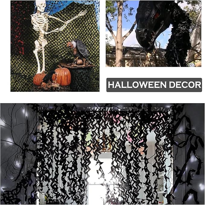 Camo Netting Camouflage Netting 20x20 10x20 10x10 Bulk Roll Burlap Camo Tarp Sunshade Net for Hunting Blind Dinosaur Birthday Jungle MilitaryTheme Party Decoration Camping Shooting